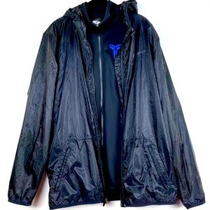 Nike Jacket Men’s L Black 2 in 1 Vest Windbreaker Combo Kobe Bryant Blue Logo